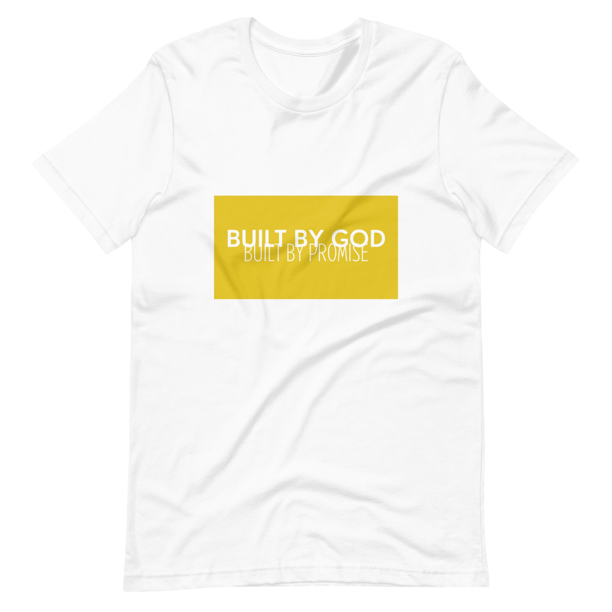 Built By God, Built By Promise (tee) (Yellow&White)